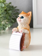 Фигурка с блокнотом 20 листов «Рыжий котик», полистоун, 6.5×5×11 см - Фото 4
