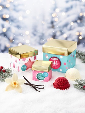 Подарочный набор новогодний, лосьон для тела, соль и бомбочка для ванны, URAL LAB