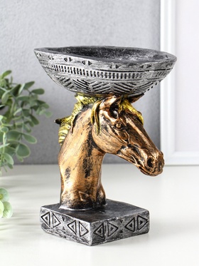 Фигура-подставка для мелочей «Лошадь с чашей», 21×17×12 см