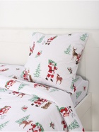 Постельное бельё евро «Этель. Новогодний лес (вид 2)», поплин - фото 809287848