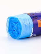 Мешки для мусора 120 л ПНД, толщина 10 мкм, 10 шт. в рулоне, синие - Фото 2