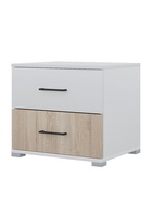 Тумба прикроватная Nova, 500×410×452 мм, цвет белый/сонома - Фото 1