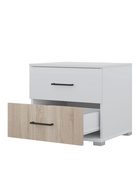 Тумба прикроватная Nova, 500×410×452 мм, цвет белый/сонома - Фото 2