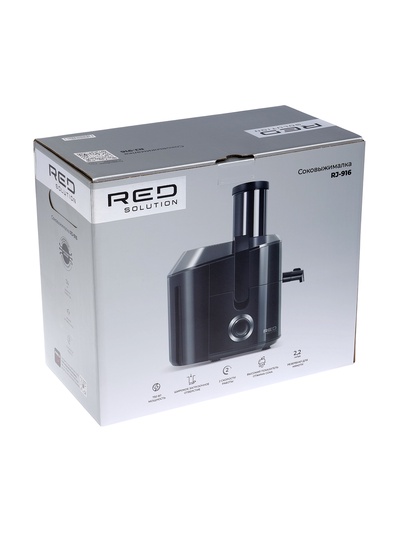 Соковыжималка RED Solution RJ-916, центробежная, 750 Вт, 2 скорости, 2.2 л, 19000 об/мин, чёрная