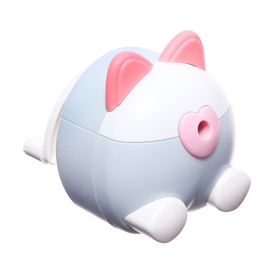 УЦЕНКА Точилка механическая с контейнером, Ушки серый/белый