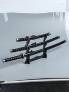 УЦЕНКА Сув. изделие катаны 3в1 на подставке, ножны дерево, черные глянец 53/76/101 см - Фото 11