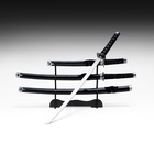 УЦЕНКА Сув. изделие катаны 3в1 на подставке, ножны дерево, черные глянец 53/76/101 см - Фото 6