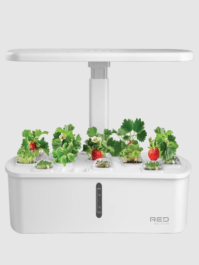 Умный сад RED SOLUTION G12, на 12 растений, 24 Вт, 3.5 л, до 32 см, сенсорное управление, белый