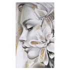 УЦЕНКА Картина «Девушка и цветы» 60×100 см - Фото 4