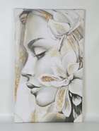 УЦЕНКА Картина «Девушка и цветы» 60×100 см - Фото 5