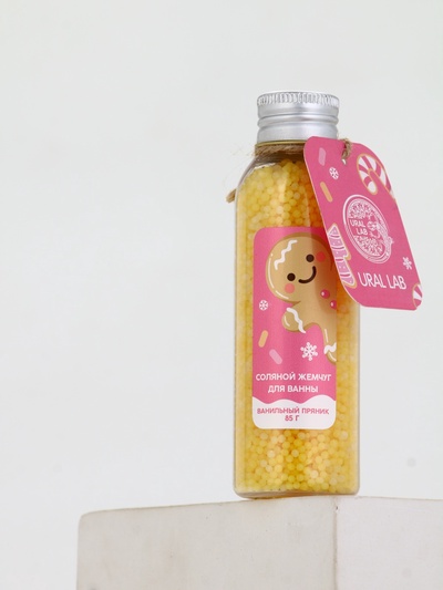 Жемчуг для ванны во флаконе, 85 г, аромат ванильный пряник, URAL LAB