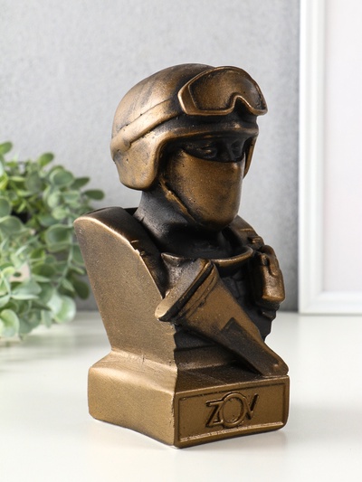 Фигура гипс «Бюст: Воин СВО», 20×9×10.5 см