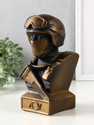 Фигура гипс «Бюст: Воин СВО», 20×9×10.5 см