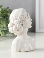 Фигурка гипс «Бюст: Девушка с цветочной повязкой на глазах», 14.3×9.5×7 см - фото 59413338