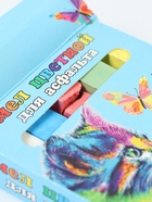 УЦЕНКА Мел цветной "Кот и бабочки" "JUMBO" для асфальта, 1,7х1,7, длина 9,1 см. 5 шт - Фото 7