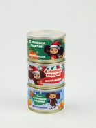 Монпансье новогоднее в консервной банке «Чебурашка», 3 шт. х 100 гр.  (артикул 10902532)  большой выбор товаров оптом и в розницу по низким ценам с доставкой