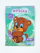 УЦЕНКА Фреска "Мишка" 9 цветов песка по 4 грамма, блестки, стек - Фото 4