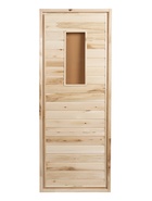 УЦЕНКА Дверь для бани и сауны деревянная со стеклом «Прямое стекло», ЛИПА 180×70 см - Фото 1