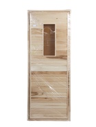 УЦЕНКА Дверь для бани и сауны деревянная со стеклом «Прямое стекло», ЛИПА 180×70 см - Фото 7