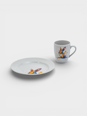 {{photo.Alt || photo.Description || 'УЦЕНКА Набор посуды 2 предмета Зайка Цветной'}}