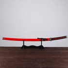 УЦЕНКА Сувенирное оружие «Катана на подставке», красные ножны, 103 см 10949279