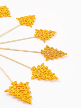 Шпажки для канапе «Золотые елочки», набор 6 шт.