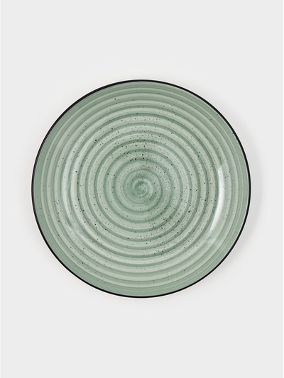 Набор тарелок Доляна Nature, 4 шт., d=19 см, керамика, зелёные
