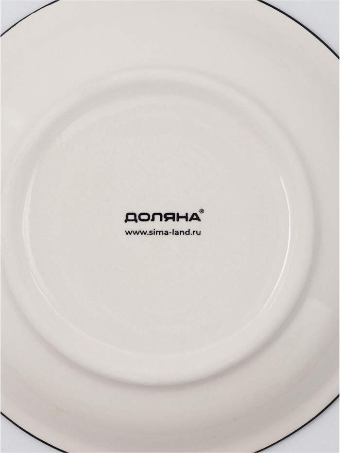 Чайная пара Доляна Nature, 2 предмета: чашка 260 мл, блюдце d=15 см, керамика, голубая