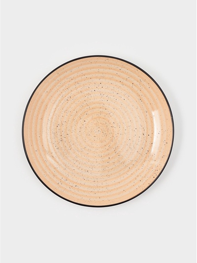 Набор тарелок Доляна Nature, 4 шт., d=27 см, керамика, оранжевые