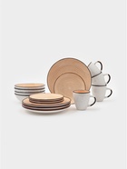 Чайная пара Доляна Nature, 2 предмета: чашка 260 мл, блюдце d=15 см, керамика, оранжевая - Фото 8