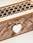 Шкатулка дерево 3 деления " Сердце там где ты" 9,7х24х7 см - фото 809305603