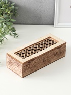 Шкатулка для украшений « Сердце там где ты», для чая, 3 деления, дерево, 9.7×24×7 см - Фото 4