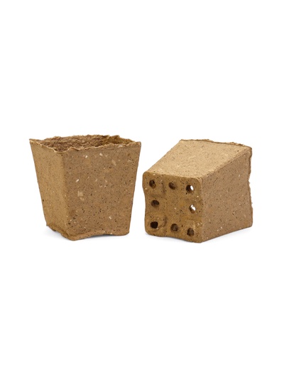 Горшок для рассады, 700 мл, 9.5×9.5×10 см, торф, набор 20 шт.