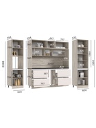 Кухонный гарнитур трёхуровневый «Карина», под посудомоечную машину, 3250 мм, цвет кашемир/крафт серый - Фото 2