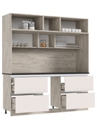 Кухонный гарнитур трёхуровневый «Карина», под посудомоечную машину, 3250 мм, цвет кашемир/крафт серый - Фото 3