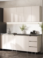 Кухонный гарнитур прямой «Челси», 2000 мм, цвет кашемир/крафт серый - Фото 1