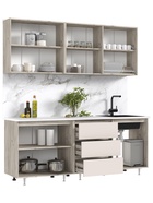 Кухонный гарнитур прямой «Челси №2», 2000 мм, цвет кашемир/крафт серый - Фото 4