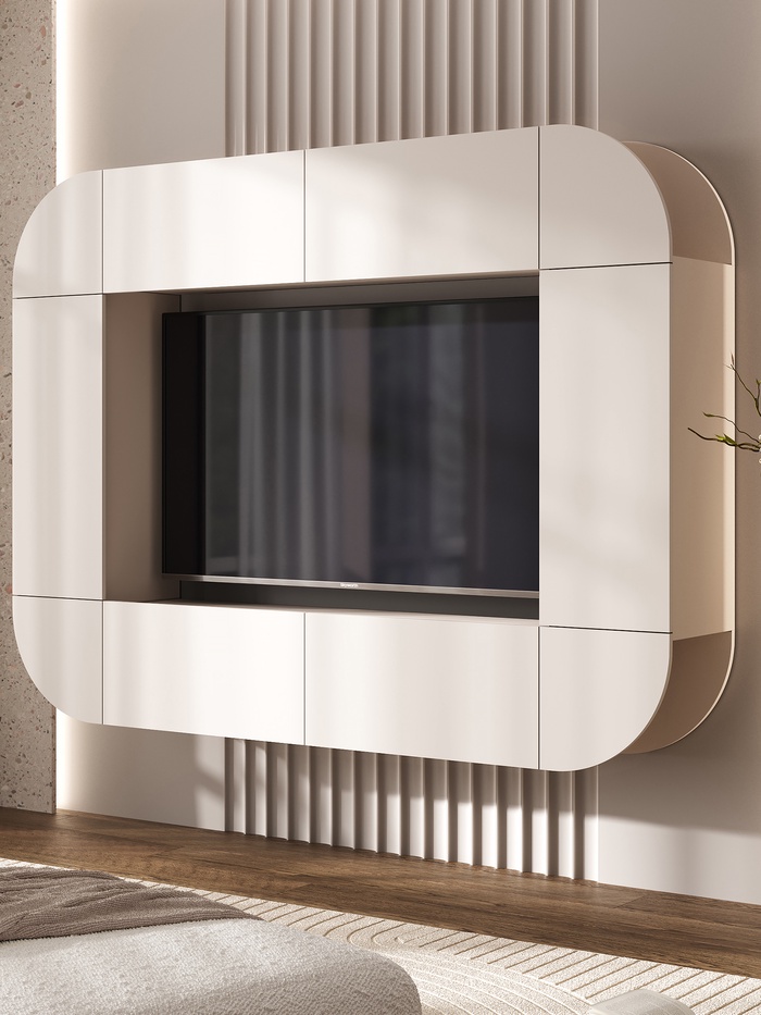 Гостиная подвесная «Норд», 2003×350×1484 мм, цвет кашемир/кашемир - Фото 1