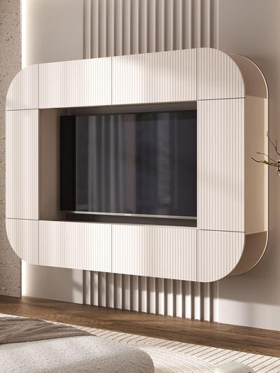 Гостиная подвесная «Оскар», 2003×350×1484 мм, цвет кашемир/кашемир МДФ