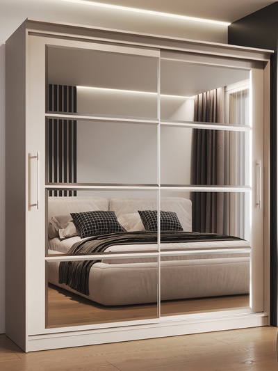 Шкаф – купе «Элегант 8», с зеркалом, 2000×650×2200 мм, цвет кашемир