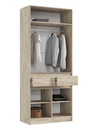 Прихожая Роджина, 2000х520х2400, Кашемир/Крафт серый - фото 809288717