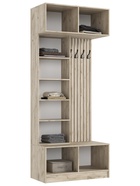 Прихожая Роджина, 2000х520х2400, Кашемир/Крафт серый - фото 809288718