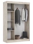 Шкаф – купе «Бася», с зеркалом, 1300×520×2016 мм, цвет кашемир/крафт серый 10940047