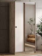 Шкаф – купе «Альянс», с зеркалом, 1000×620×2200 мм, цвет кашемир/крафт серый - Фото 1