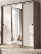 Шкаф – купе «Альянс», с зеркалом, 2000×620×2200 мм, цвет кашемир/крафт серый - Фото 1