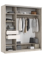 Шкаф – купе «Альянс», с зеркалом, 2000×620×2200 мм, цвет кашемир/крафт серый - Фото 3