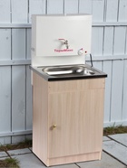 УЦЕНКА Умывальник «ТермМикс», с ЭВН, нержавеющая мойка, 1250 Вт, 17 л, ЛДСП, белый - Фото 1