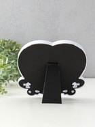 Фоторамка пластик 18х18 см "Сердце с розами" белый с бронзой 21,5х20 см - фото 60172916