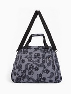 Сумка дорожная на молнии, 2 наружных кармана, длинный ремень, белый/чёрный - фото 809288850