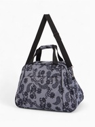 Сумка дорожная на молнии, 2 наружных кармана, длинный ремень, белый/чёрный - Фото 2